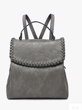 Jen & Co Blossom Whipstitch Grey Women’s Backpack